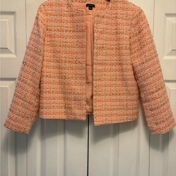 Ann Taylor Women's Coral Tweed Blazer - Picture 2 of 6